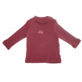 Βρεφική, βαμβακερή, μακρυμάνικη μπλούζα σε μπορντό χρώμα με μικρό τυπωμένο σχέδιο, για αγόρι Bebetto 55093 