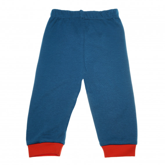 Σετ με βαμβακερά παντελόνια σε μπλε χρώμα και με σχέδια  για αγοράκι Bebetto 55271 3