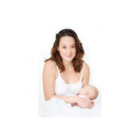 Βαμβακερή μπλούζα για θηλάζουσες μητέρες, σε λευκό χρώμα, μέγεθος 95 Mycey 58726 5