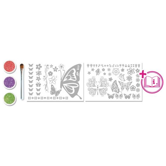 Σετ Brocade, 80 σχέδια - πεταλούδες με 3 χρώματα Glitza 59212 9