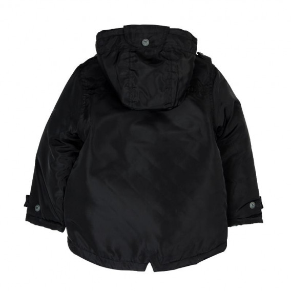 Μαύρο μπουφάν με κουκούλα για αγοράκι Boboli 601 2