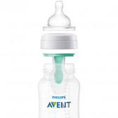 Μπιμπερό με σύστημα AirFree 260 ml, από πολυπροπυλένιο, με θηλή 1 σταγόνας για μωρά 1+ μηνών Philips AVENT 60153 7