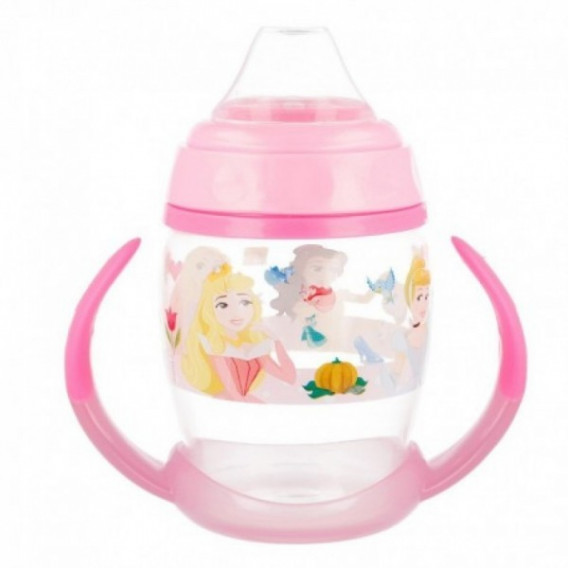 Κύπελλο μωρού με δύο ροζ λαβές και στόμιο σιλικόνης με εικόνα πριγκίπισσα  Stor 60233 2