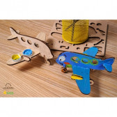 3D Μηχανικό Παζλ για παιδιά -  Αεροπλάνο Ugears 60507 7