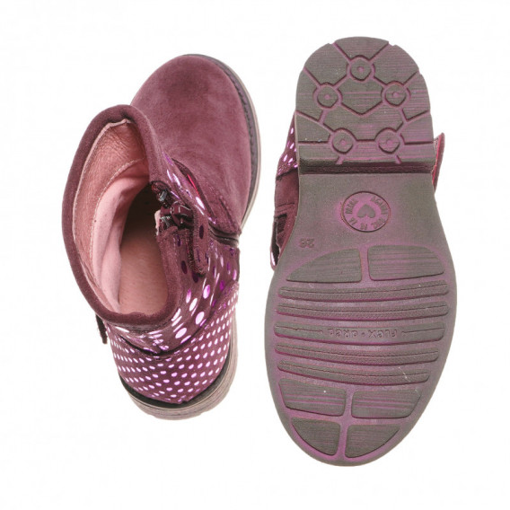 Μωβ μπότες για κορίτσια με τελείες Agatha ruiz de la prada 60968 3