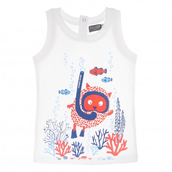 Βαμβακερό t-shirt της Canada House, με χαρούμενα θαλασσινά σχέδια, για αγόρι Canada House 61754 