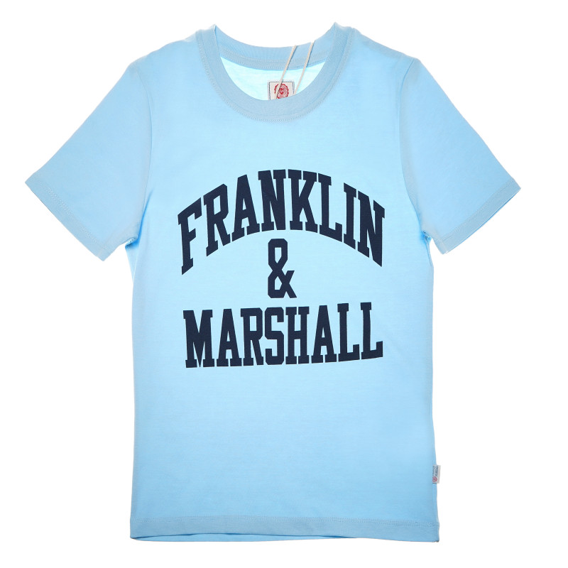 Βαμβακερό, γαλάζιο t-shirt, με λογότυπο, για αγόρι  61885