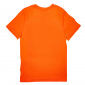 Βαμβακερό t-shirt σε πορτοκαλί χρώμα, με λογότυπο, για αγόρι Franklin & Marshall 61895 2