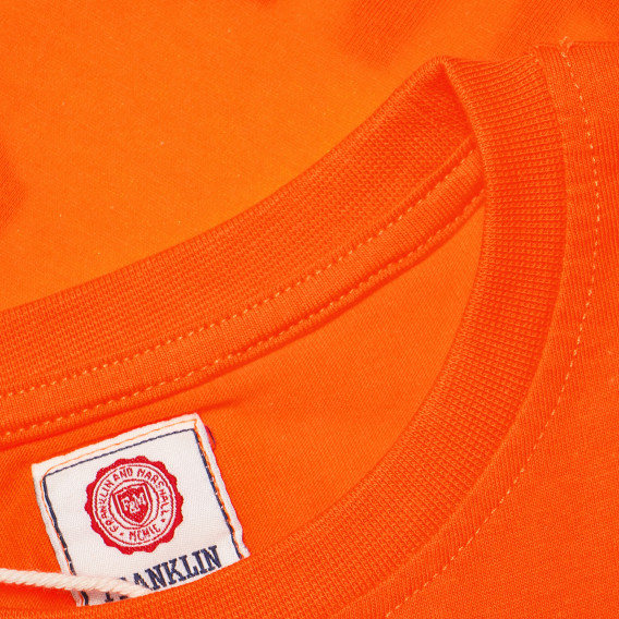 Βαμβακερό t-shirt σε πορτοκαλί χρώμα, με λογότυπο, για αγόρι Franklin & Marshall 61900 4