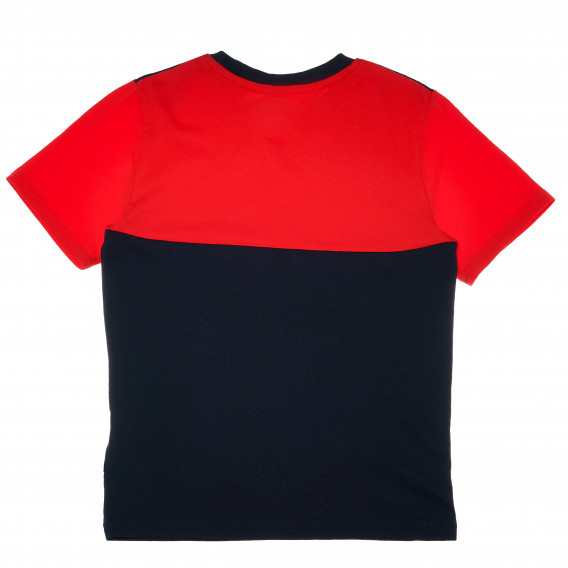 Βαμβακερό t-shirt για ένα αγόρι, σε μπλε και κόκκινο χρώμα Franklin & Marshall 61907 2