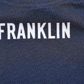 Βαμβακερό t-shirt για ένα αγόρι, σε μπλε και κόκκινο χρώμα Franklin & Marshall 61908 3