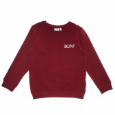 Κόκκινη βαμβακερή μπλούζα μακρυμάνικη με σχέδιο για κορίτσι Name it 61950 