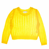 Βαμβακερό, μακρυμάνικο μπλουζάκι με κουμπιά, για κορίτσι, σε κίτρινο χρώμα Name it 61965 