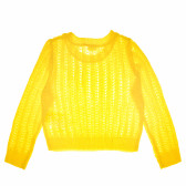 Βαμβακερό, μακρυμάνικο μπλουζάκι με κουμπιά, για κορίτσι, σε κίτρινο χρώμα Name it 61966 2