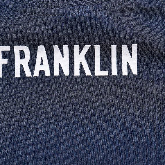 Βαμβακερό t-shirt για ένα αγόρι, σε μπλε και κόκκινο χρώμα Franklin & Marshall 62537 8