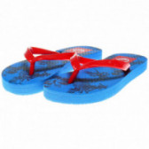 Κόκκινες και μπλε σαγιονάρες για αγόρια με διακοσμημένη σόλα Up 2 glide 63027 