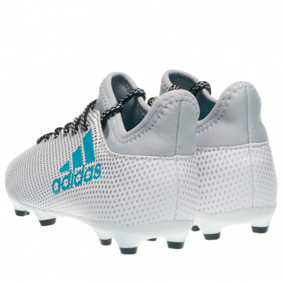 Παπούτσια ποδοσφαίρου με μαύρες και άσπρες βούλες για αγόρια Adidas 63223 2