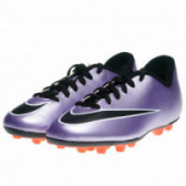 Κομψά μοβ παπούτσια ποδοσφαίρου με πορτοκαλί λεπτομέρειες NIKE 63312 