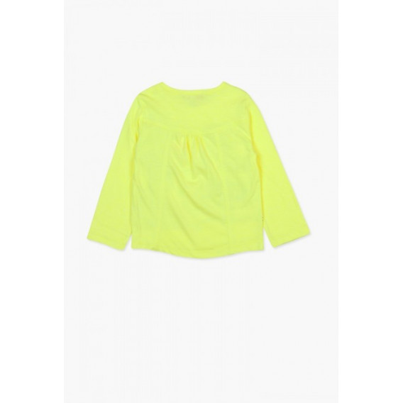 Κίτρινη μακρυμάνικη μπλούζα με φωτογραφία για κορίτσι Boboli 64740 2