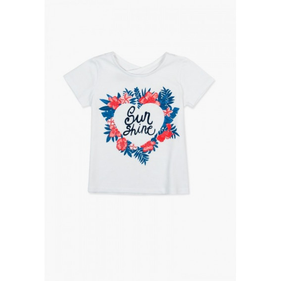 Κορίτσι T-shirt με τιράντες στο πίσω μέρος και όμορφο τύπωμα Boboli 64836 