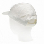 Λευκό βαμβακερό καπέλο με γείσο και ρυθμιζόμενο λουράκι, unisex  Up 2 glide 65003 2