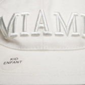 Λευκό βαμβακερό καπέλο με γείσο και ρυθμιζόμενο λουράκι, unisex  Up 2 glide 65004 3