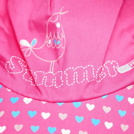 Καπέλο με γείσο για κορίτσια, σε ροζ χρώμα Wanabee 65082 4