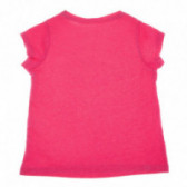 Up 2 Glide Ροζ κοντομάνικη μπλούζα με ασημί επιγραφή για κορίτσι Up 2 glide 66718 2