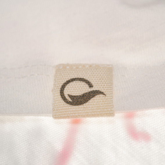 Up 2 Glide βαμβακερή κοντομάνικη μπλούζα για κορίτσι, σε λευκό χρώμα Up 2 glide 66758 4