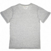 Μαλακό, βαμβακερό, κοντομάνικο μπλούζακι, unisex, σε γκρι χρώμα Soft 67071 2
