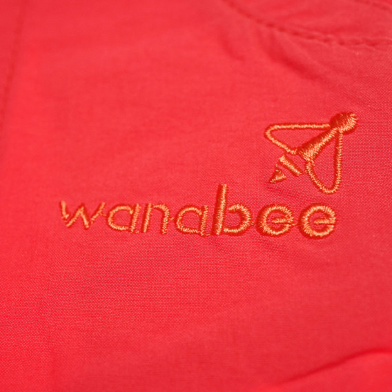Σορτς για κορίτσι σε κόκκινο χρώμα, με το λογότυπο της μάρκας Wanabee 68438 4