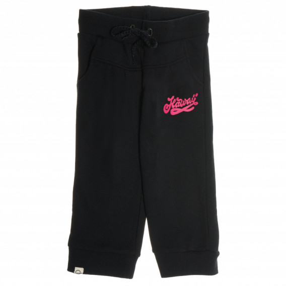 Μαλακό, μακρύ αθλητικό παντελόνι, με ροζ στάμπα, για κορίτσι Soft 69372 