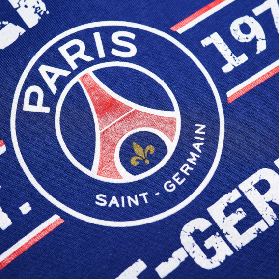 Βαμβακερή μπλούζα μακρυμάνικη για αγόρια, μπλε Paris Saint - Germain 69795 3