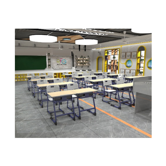 Σχολικές καρέκλες και τραπέζια σε γκρι χρώμα για τις τάξεις V έως XII Real Feel Good 71392 2
