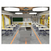 Σχολικές καρέκλες και τραπέζια σε γκρι χρώμα για τις τάξεις V έως XII Real Feel Good 71393 3