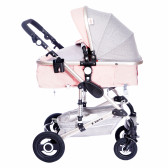 Παιδικό καροτσάκι FONTANA 3 σε 1 με ελβετική κατασκευή και σχεδιασμό, ροζ ZIZITO 72001 4
