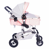 Παιδικό καροτσάκι FONTANA 3 σε 1 με ελβετική κατασκευή και σχεδιασμό, ροζ ZIZITO 72002 5