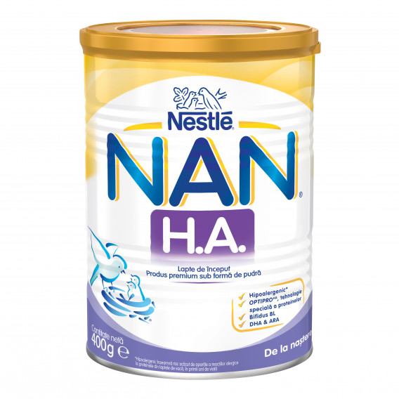 Βρεφικό γάλα NAN HA, για νεογέννητο, κουτί 400 g. Nestle 72900 
