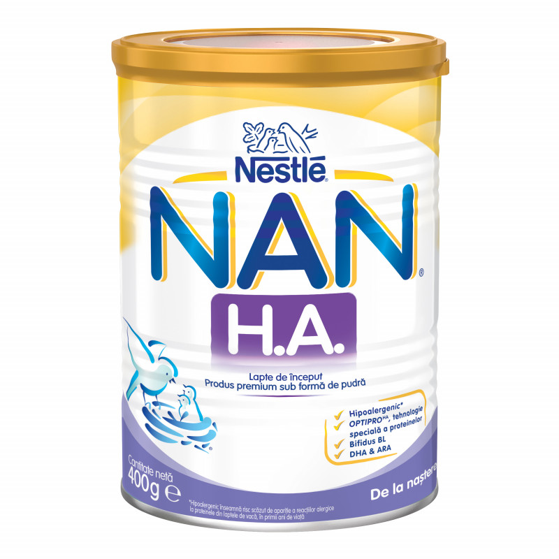 Βρεφικό γάλα NAN HA, για νεογέννητο, κουτί 400 g.  72900