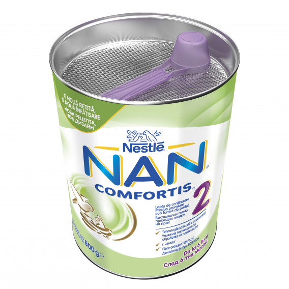 Βρεφικό γάλα NAN Comfortis 2 LR Tin, 6+ μηνών, κουτί 800 g. Nestle 72916 5