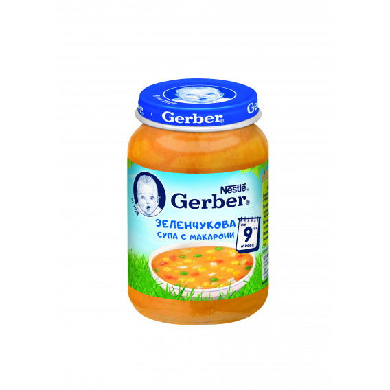 Σούπα ζυμαρικών Πουρές Nestle Gerber, 9+ Μηνών, Βάζο 190 γρ. Gerber 73119 