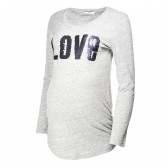 Μακρυμάνικη βαμβακερή μπλούζα με πούλιες για έγκυες γυναίκες Bellybutton 73226 
