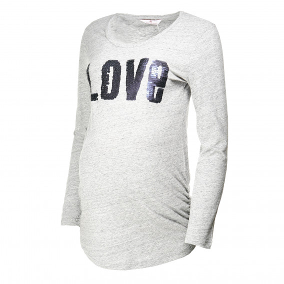 Μακρυμάνικη βαμβακερή μπλούζα με πούλιες για έγκυες γυναίκες Bellybutton 73226 