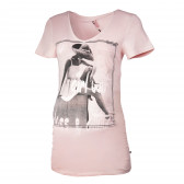 Κοντομάνικη μπλούζα σε ανοιχτό ροζ χρώμα με στάμπα για έγκυες γυναίκες Love2wait 73283 