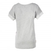 Κοντομάνικη μπλούζα με σχέδια μπροστά και ελαφρώς επιμήκη πλάτη για εγκύους Love2wait 73383 2