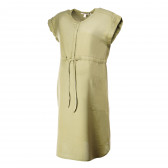 Κοντομάνικο πράσινο φόρεμα για έγκυες γυναίκες Bebefield 73469 