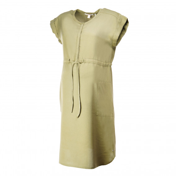 Κοντομάνικο πράσινο φόρεμα για έγκυες γυναίκες Bebefield 73469 