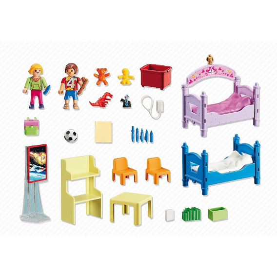 Πολύχρωμο παιδικό δωμάτιο με πάνω από 10 τεμάχια Playmobil 73770 3