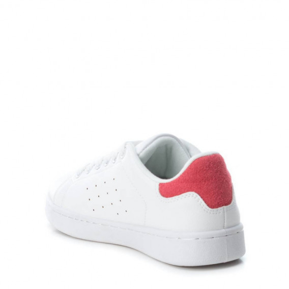 Πάνινα παπούτσια για κορίτσι, λευκό με κόκκινο στο πίσω μέρος XTI 74786 4