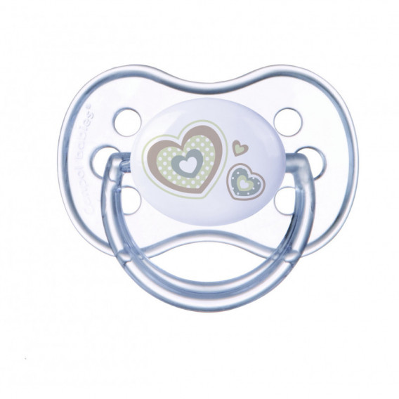Newborn Baby πιπίλα, 0-6 μηνών, 1 τεμάχιο με καρδιές Canpol 75911 